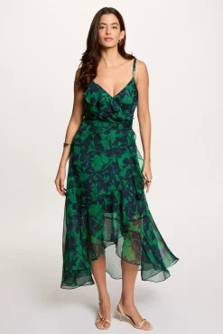 Vestido midi cruzado