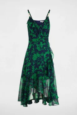 Vestido midi cruzado