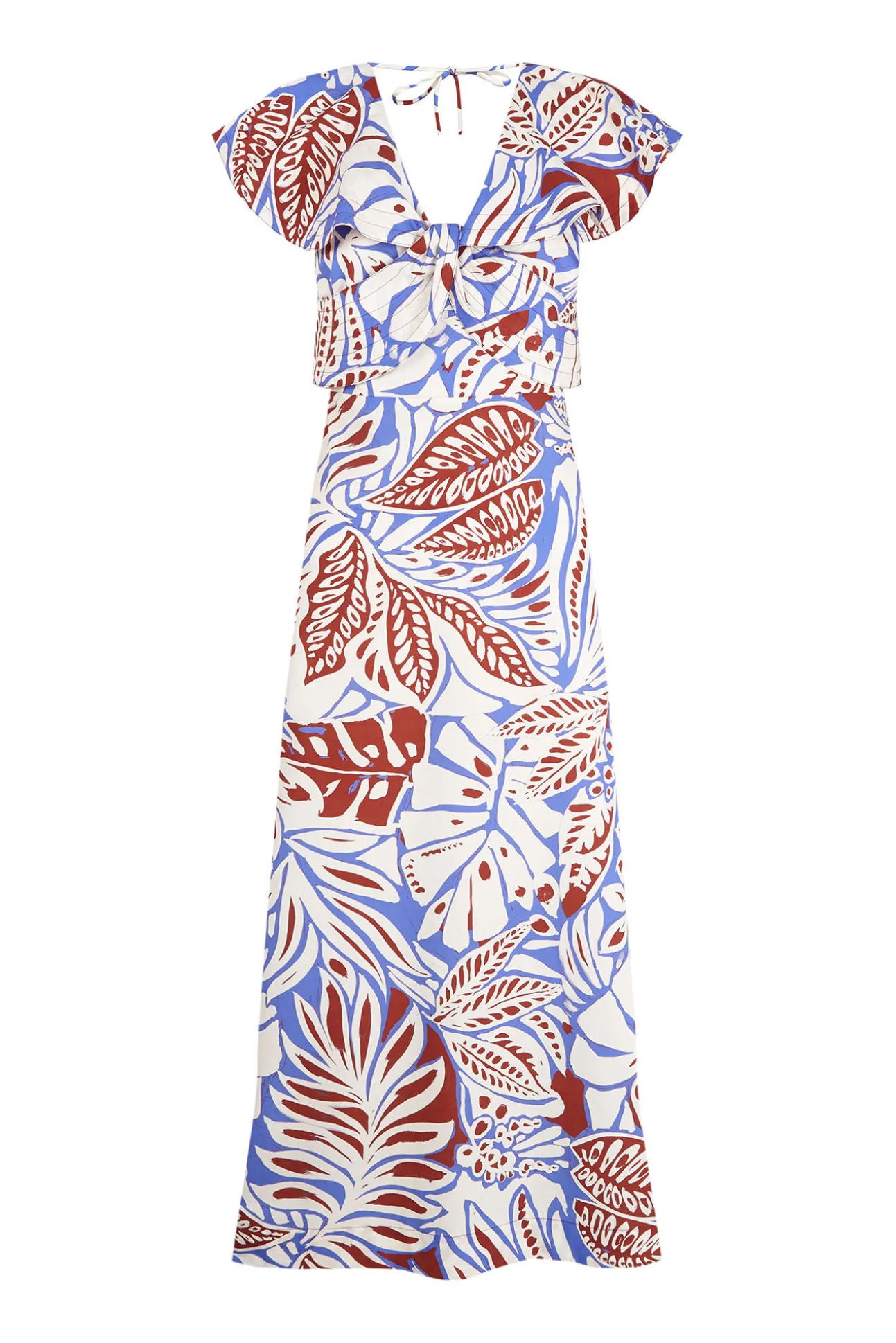 Vestido midi volantes