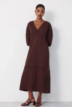 Vestido parche guipur floral