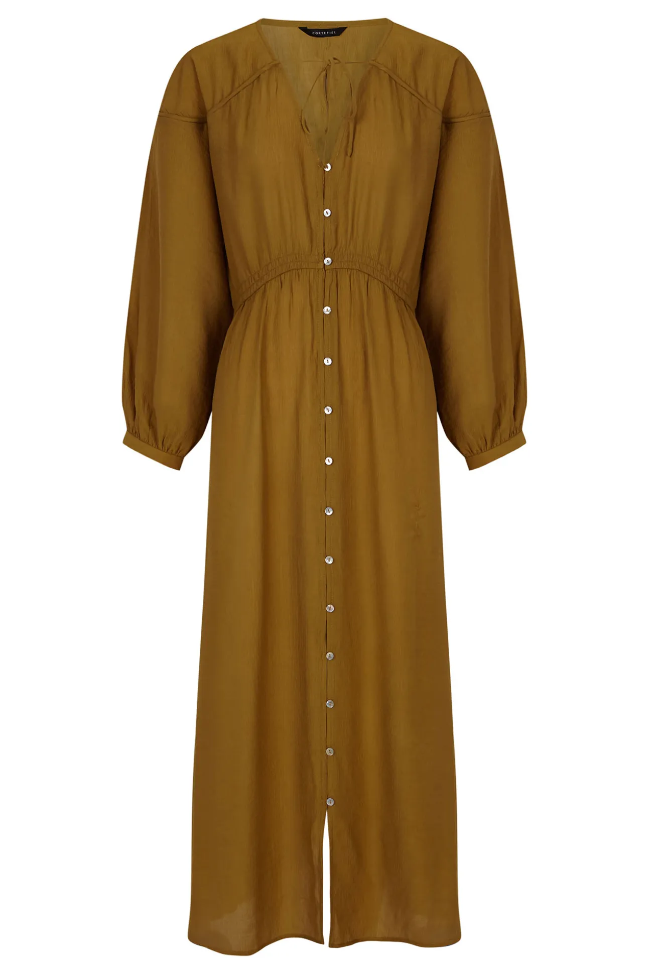 Vestido pico cordón