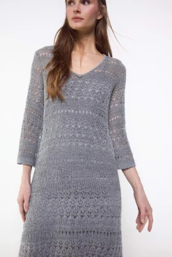 Vestido punto calado