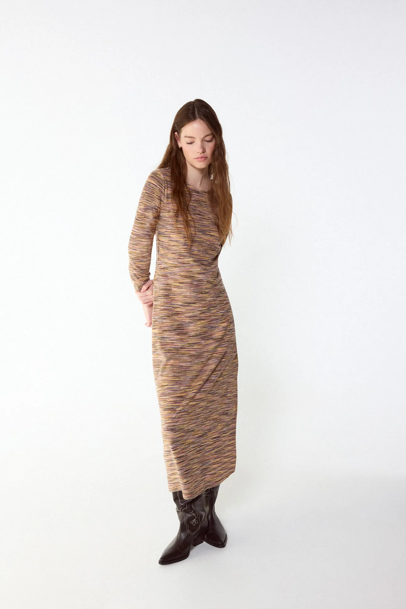 Vestido punto melange