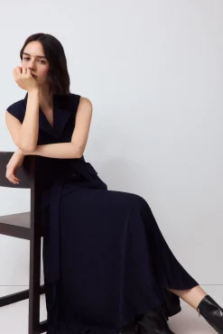 Vestido sastrero plisado
