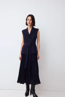 Vestido sastrero plisado