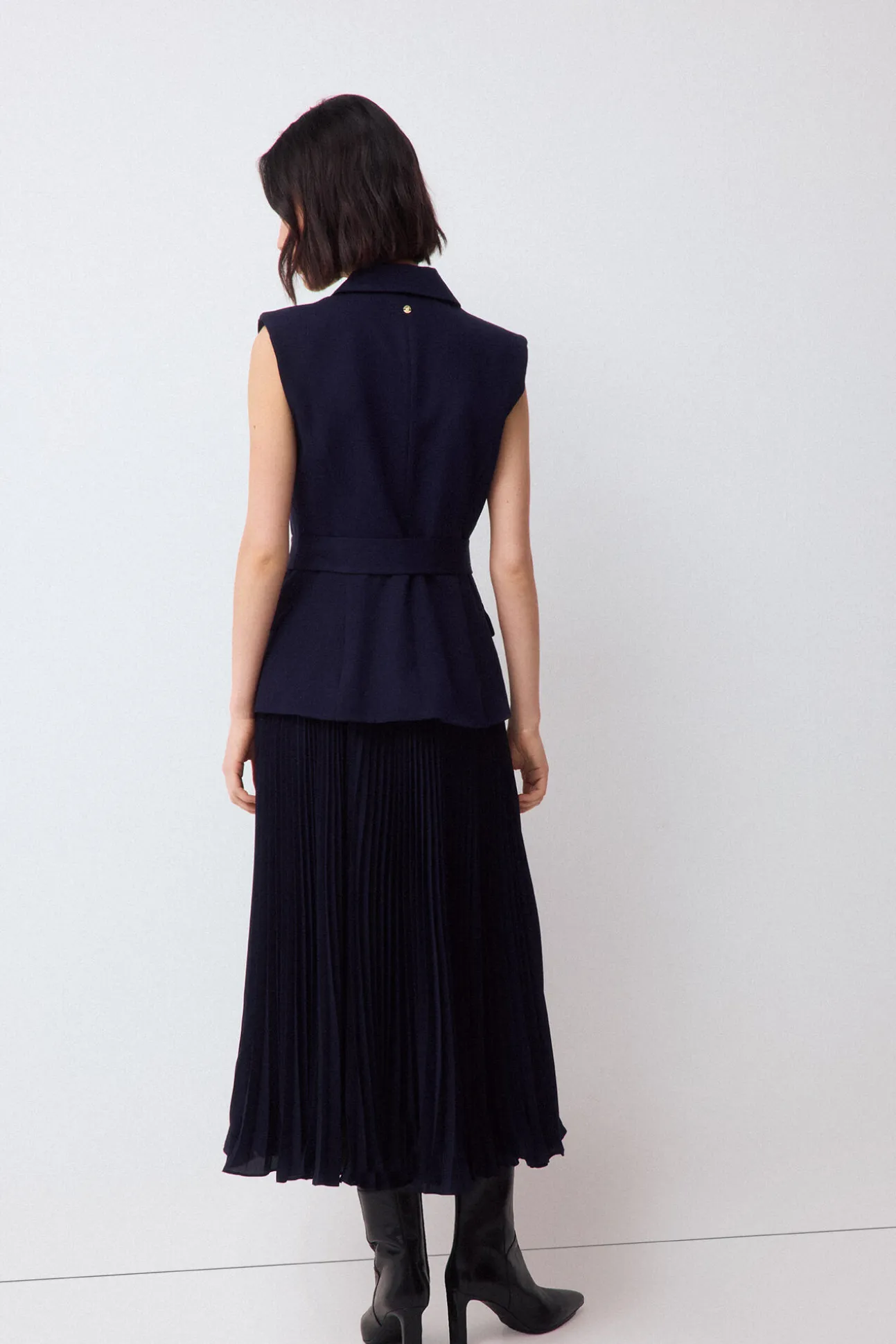 Vestido sastrero plisado