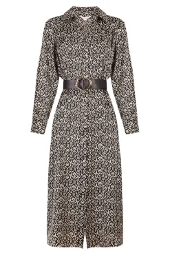 Vestido satinado camisero