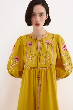 Vestido túnica bordados