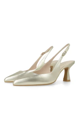 Zapatos de salón destalonados en piel