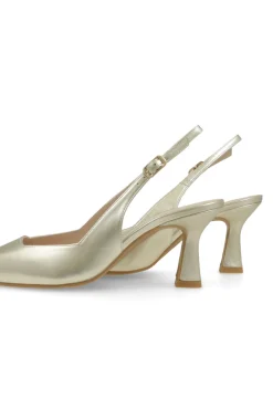 Zapatos de salón destalonados en piel