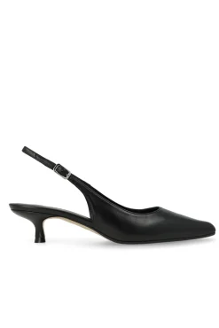 Zapatos de salón destalonados en piel