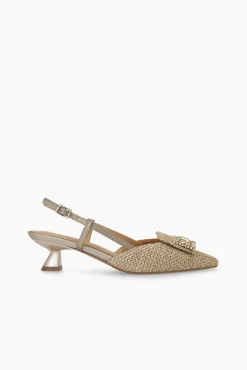 Zapatos de salón destalonados en piel