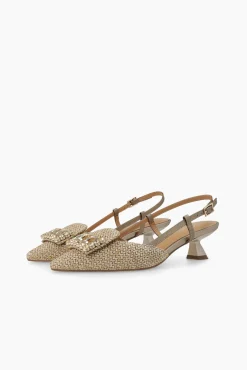 Zapatos de salón destalonados en piel
